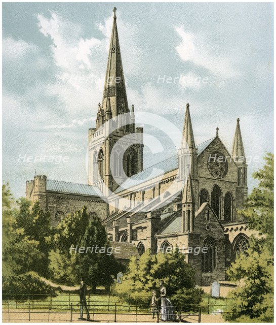 Chichester Cathedral, Sussex, c1870. Artist: Hanhart