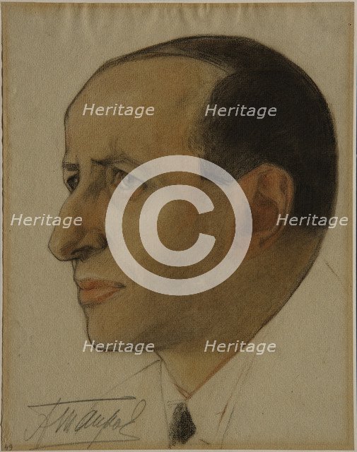 Portrait of the regisseur Alexander Tairov (1885-1950), Early 1920s. Artist: Andreev, Nikolai Andreevich (1873-1932)