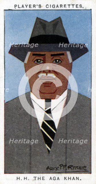 Aga Khan III (Mohammed Shah), Leader of the Ismailis, 1926.Artist: Alick P F Ritchie