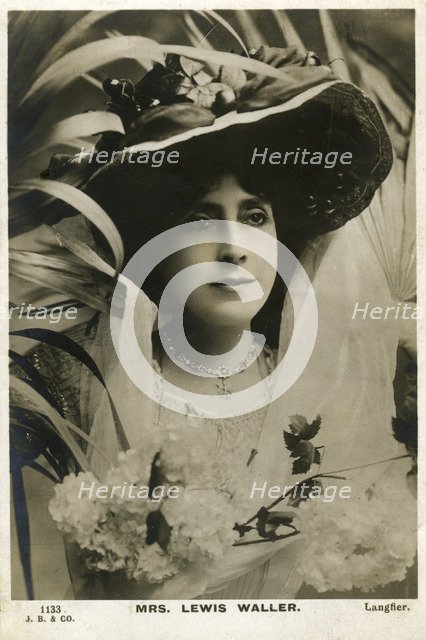 Mrs Lewis Waller, English actress, c1906. Artist: Langfier Photo