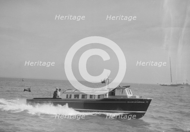 The motor boat 'Island Enterprise', S.I.W. Steam Packet Co., 1933. Creator: Kirk & Sons of Cowes.