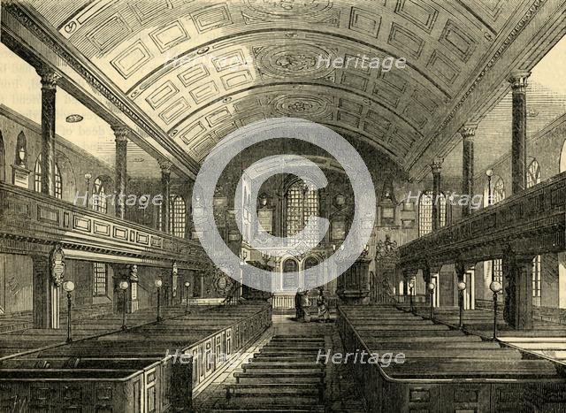'Interior of Kensington Church, 1850', (c1876). Creator: Unknown.