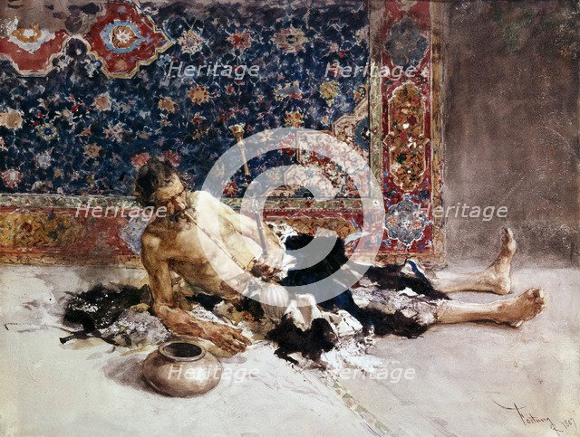 Opium smoker', 1869. Creator: Fortuny Marsal, Mariano (1838-1874).