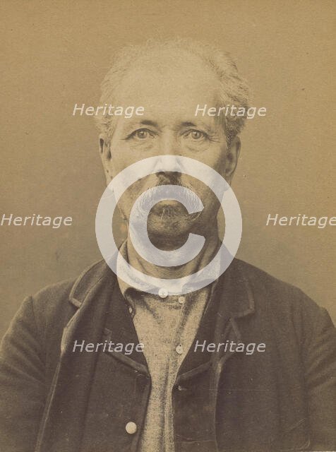 Jordy. Baptiste. 61 ans, né le 8/72/32 à Labardes (Aude). Cordonnier. Anarchiste. 2/7/94. , 1894. Creator: Alphonse Bertillon.