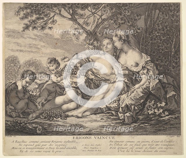Erigone Vanquished, ca. 1745. Creator: Claude Augustin Duflos le Jeune.