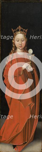 Saint Barbara [left wing exterior], c. 1480/1490. Creator: Master of the Starck Triptych.