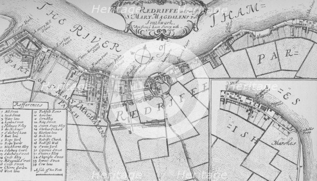 'A Plan of Rotherhithe', 1755, (1912). Artists: Unknown, John Stow.