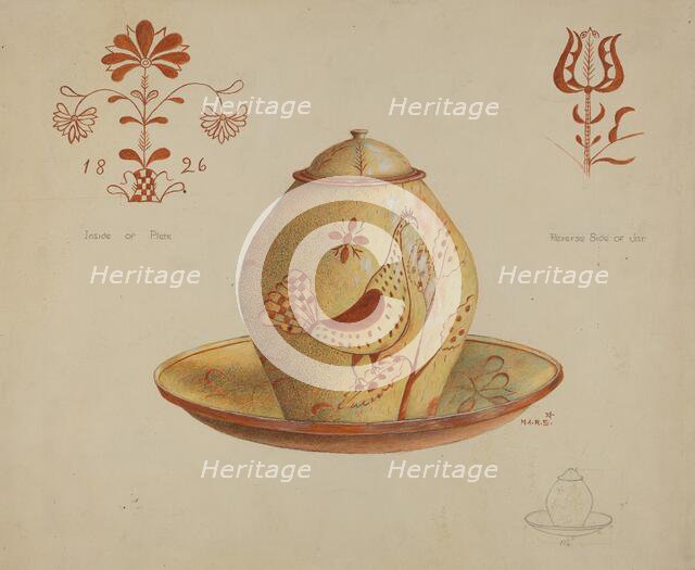 Pa. German Covered Jar, 1935/1942. Creator: Margaret Stottlemeyer.