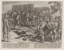 Plate 3: Claudius Civilis Arrested and his Brother Paulus Beheaded, from The War of the Ro..., 1611. Creator: Antonio Tempesta.