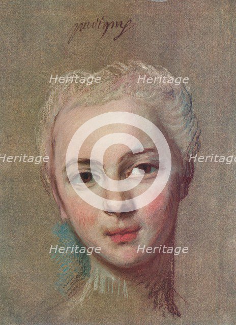 'Mademoiselle Puvigny', c1749. Artist: Maurice-Quentin de La Tour.