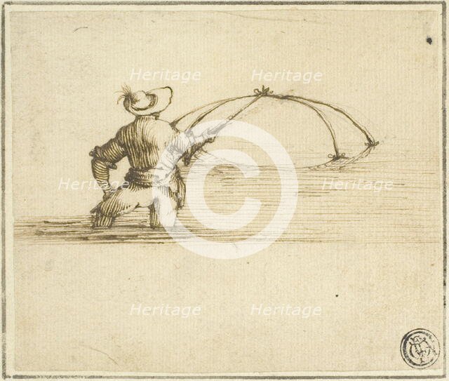 Fisherman with Net, n.d. Creator: Unknown.