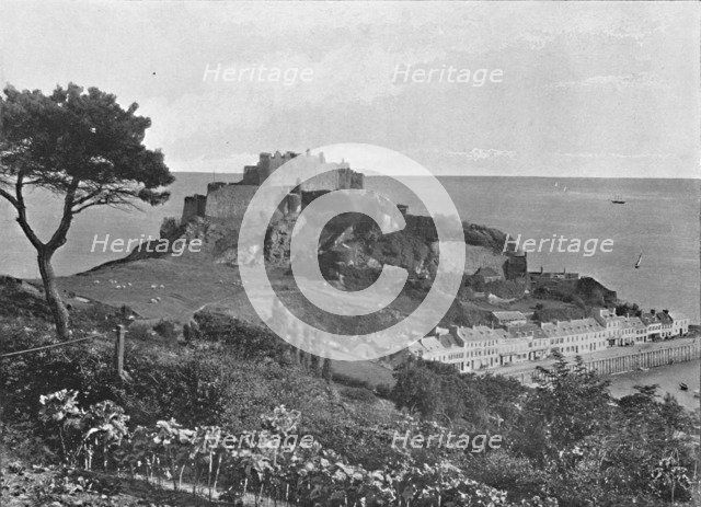'Mont Orgueil Castle, Jersey', c1896. Artist: Carl Norman.