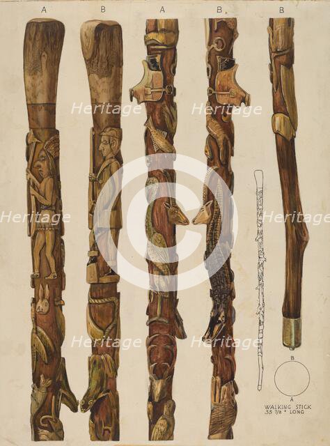 Walking Sticks, 1935/1942. Creator: Kurt Melzer.