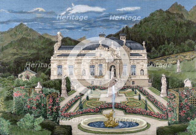 Palace of Linderhof, 1886. Ludwig II of Bavaria (1845-1886), King of Bavaria, 1886. Creator: Unknown.