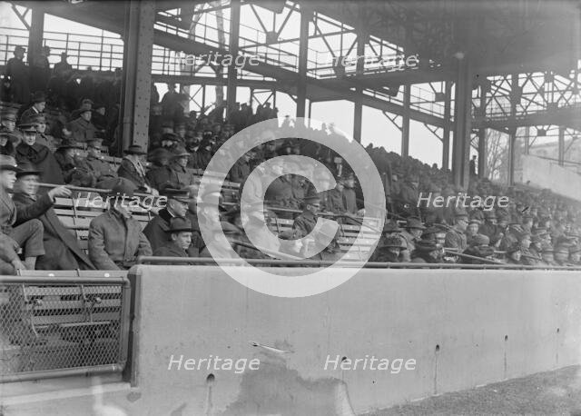 Marine Corps, U.S.N. Machine Gun Unit Demonstration at Ball Park, 1917. Creator: Harris & Ewing.