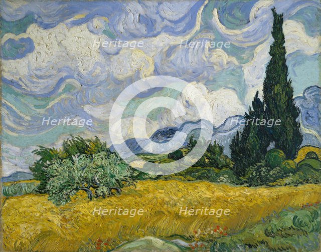 Wheat Field with Cypresses, 1889. Creator: Vincent van Gogh.