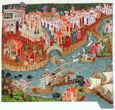 Marco Polo, Venetian merchant and explorer, 14th century. Artist: Unknown