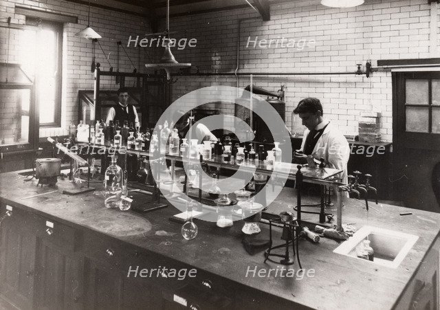 Rowntree analytical laboratory, York, Yorkshire, 1900. Artist: Unknown