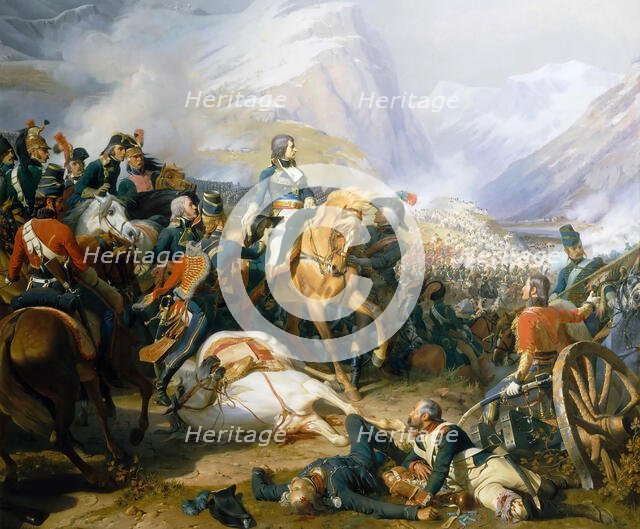 Napoleon at the battle of Rivoli on 14 January 1797, 1844. Creator: Philippoteaux, Henri Félix Emmanuel (1815-1884).
