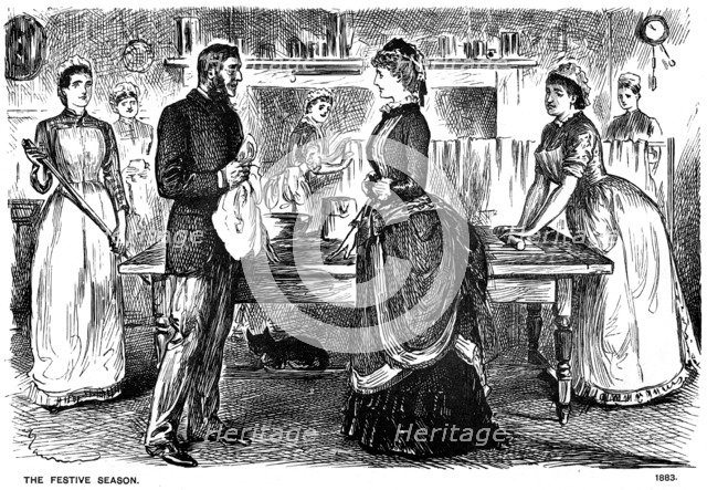 'The Festive Season', 1883 (1891). Artist: George du Maurier