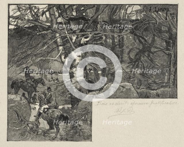 Une Chasse au Mont Gérard. Creator: Auguste Louis Lepère (French, 1849-1918).