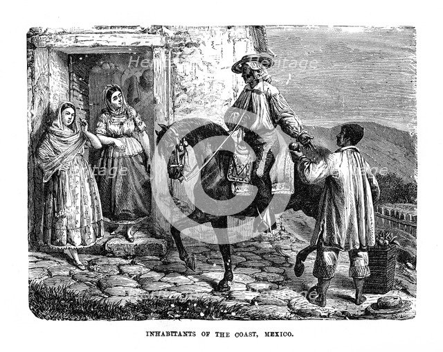 'Inhabitants of the Coast, Mexico', 1872. Artist: Unknown