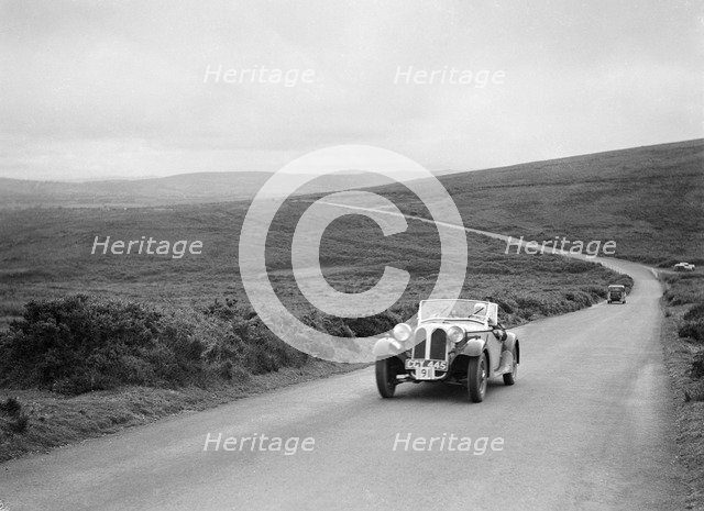 Frazer-Nash BMW 319/55 of LG Johnson, competing at the MCC Torquay Rally, July 1937. Artist: Bill Brunell.