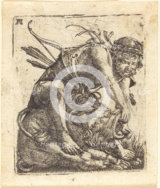 Hercules Overcoming the Nemean Lion, c. 1520/1525. Creator: Albrecht Altdorfer.