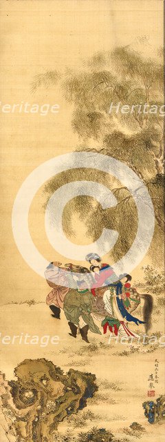 Yang Guifei Mounting a Horse, Mid of the 19th century.