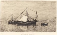 Barque de Pecheurs, 1874. Creator: Adolphe Appian.