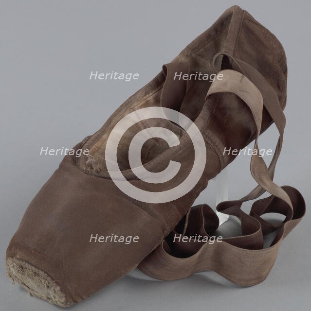 Toe shoe and tights worn by Ingrid Silva of Dance Theatre of Harlem, 2013-2014. Creator: Capezio.