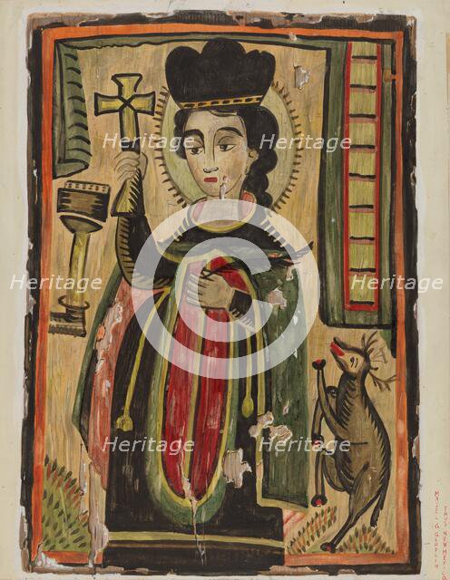 Retablo - St. Procopio, 1935/1942. Creator: Majel G. Claflin.