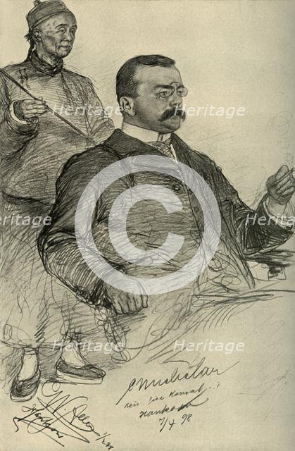 European man, Hankow, China, 1898. Creator: Christian Wilhelm Allers.