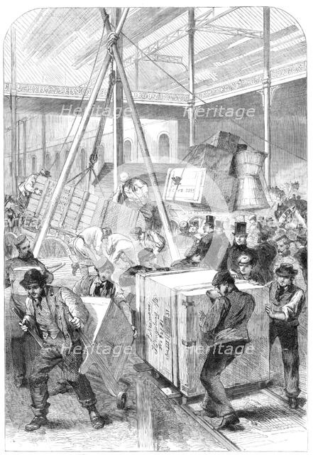 Receiving goods at the International Exhibition Building, 1862. Creator: Unknown.