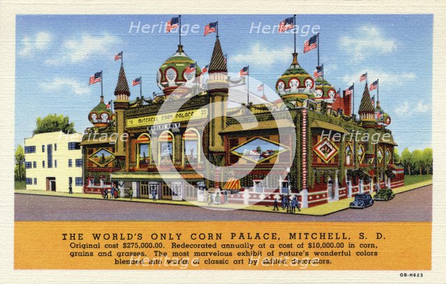 'The World's Only Corn Palace, Mitchell, South Dakota', USA, 1940. Artist: Unknown