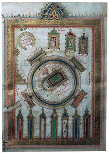 The Great Mosque at Mecca, showing the Karba in the centre. Artist: Unknown