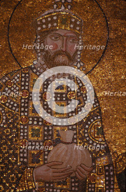 Byzantine Emperor Constantine IX Monomachos, St. Sophia, Istanbul, 20th century. Artist: CM Dixon.