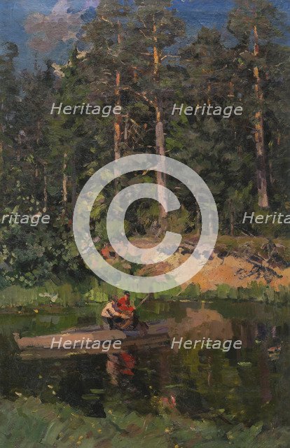 Fishermen in Okhotino, 1916. Artist: Korovin, Konstantin Alexeyevich (1861-1939)