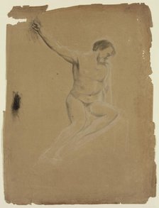 Seated Nude Male Figure, c1820-1848. Creator: Thomas Cole.