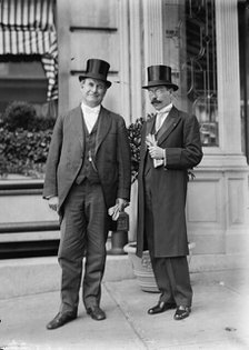 William Jennings Bryan, Rep. from Nebraska, with Min. Roberto Brenes Mesén...from Costa Rica, 1914. Creator: Harris & Ewing.