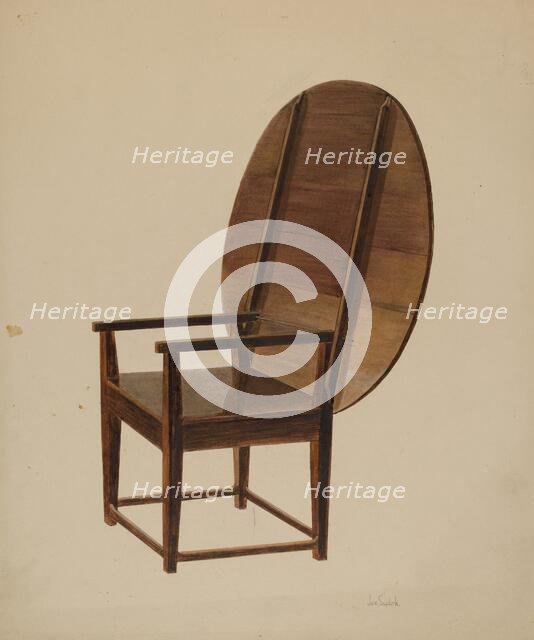 Combination Table and Chair (as chair), c. 1938. Creator: Joseph Sudek.