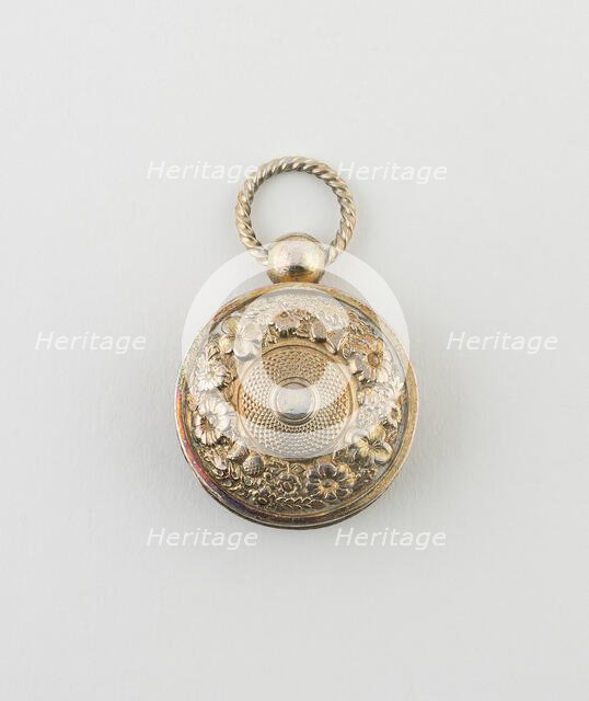 Watch-Shaped Vinaigrette, Birmingham, 1820/21. Creator: Joseph Taylor.