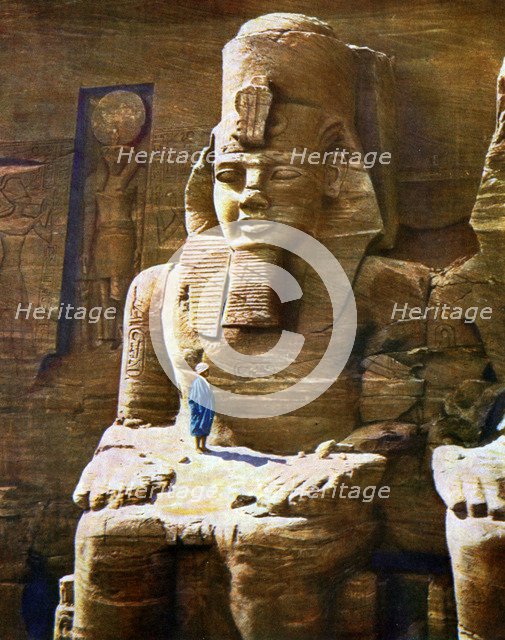 Statue of Rameses II at Abu Simbel, Egypt, 1933-1934. Artist: Unknown