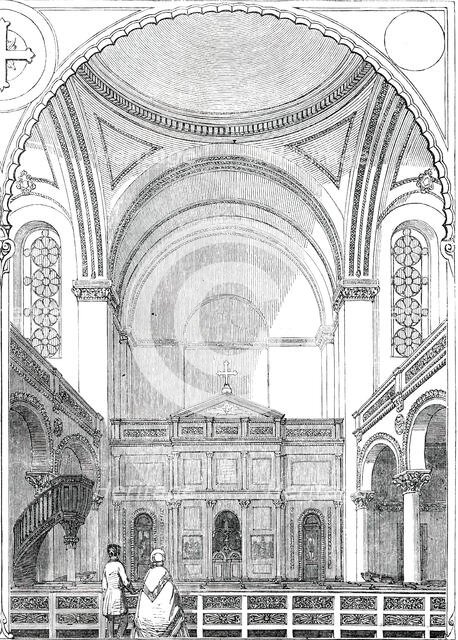 Interior of the New Greek Church London Wall, 1850. Creator: Unknown.