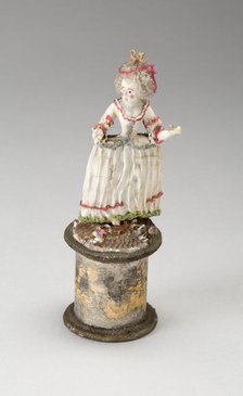 Lady in a Wide Skirt, France, 1750/99. Creator: Verres de Nevers.