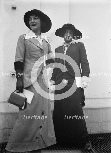 Anna V. Evans, Right, with Ollie M. Wilson, 1913. Creator: Harris & Ewing.