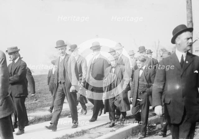 Lieut. Chas. Becker at Sing-Sing, Sheriff Harburger, 1912. Creator: Bain News Service.