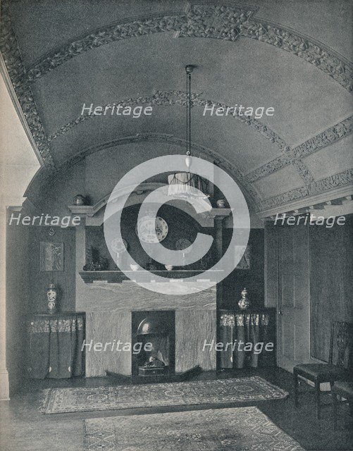 'End of a Barrel-Ceilinged Dining Room', c1910.