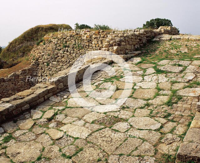 Ramp, Troy II stratum, Troy, Anatolia, Turkey, c. 2500-2300 BC, Bronze Age (1999). Creator: LTL.