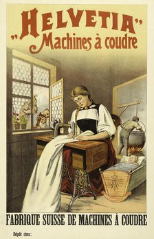 Helvetia, machines à coudre, 1890. Creator: Anonymous.